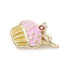 Brass Enamel Charms KK-K368-17G-03-2