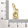 Brass Micro Pave Cubic Zirconia Pendants KK-K401-16G-3