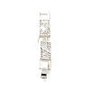 Brass Micro Pave Clear Cubic Zirconia Fold Over Clasps KK-R222-03S-1