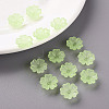 Transparent Frosted Acrylic Bead Caps X-MACR-S371-04A-728-6