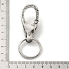 Tibetan Style 316 Surgical Stainless Steel Fittings with 304 Stainless Steel Key Ring FIND-Q101-09AS-02-3