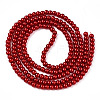 Baking Painted Pearlized Glass Pearl Round Bead Strands X-HY-Q003-4mm-74-2