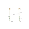 Bohemian Style Natural Ruby in Zoisite Beaded Tassel Dangle Earrings WG6B05D-02-1