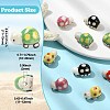 10Pcs 5 Colors Handmade Printed Porcelain Beads PORC-CJ0001-21-2