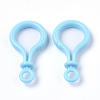 Opaque Solid Color Bulb Shaped Plastic Push Gate Snap Keychain Clasp Findings LS-KY-T021-01D-2