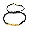 Polyester Cord Braided Bead Bracelets for Women BJEW-L698-01G-10-4