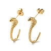 304 Stainless Steel Snake Stud Earrings for Women EJEW-Q781-15G-1