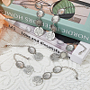 DIY Blank Oval Alloy Pendant Decoration Making Kits HJEW-FH00001-5