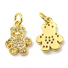 Rack Plating Brass Micro Pave Cubic Zirconia Charms KK-D036-24G-1