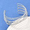 304 Stainless Steel Cuff Bangles for Women BJEW-Z155-05P-1