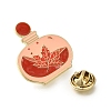 Four Seasons Vase Red Enamel Pins JEWB-Q002-09G-03-3