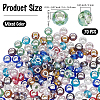 70Pcs Pearlized Glass European Beads GPDL-PA0001-02-2