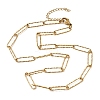 5MM 304 Stainless Steel Textured Paperclip Chain Necklaces for Women Men SA-CBA37BC-20G-4