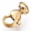 Ion Plating(IP) 304 Stainless Steel Lobster Claw Clasps X-STAS-G240-01C-G-4