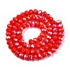 Electroplate Opaque Solid Color Glass Beads Strands EGLA-A044-P6mm-L22-3