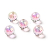 Two Tone UV Plating Rainbow Iridescent Acrylic Beads TACR-D010-03A-06-1