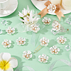 30Pcs ABS Plastic Imitation Pearl with Glass Rhinestone Beads KY-GA0001-29-4