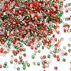 4 Colors Christmas 11/0 Glass Seed Beads SEED-X0058-13-1