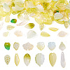11 Styles Transparent Spray Painted Glass Pendants GGLA-TA0002-11-1