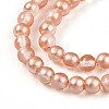 Baking Paint Transparent Glass Beads Strands DGLA-N011-4mm-04-3