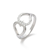 304 Stainless Steel Cubic Zirconia Finger Rings for Women RJEW-F189-05P-2