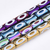 Electroplate Glass Beads Strands EGLA-S177-03-1