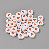Acrylic Enamel Beads OACR-WH0003-04C-2
