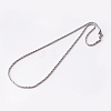 304 Stainless Steel Rope Chain Necklaces STAS-O056-B-10-2