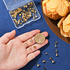 Brass Rhinestone Stud Earring Findings KK-BBC0021-13G-3