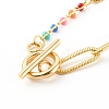 Brass Enamel Link Chain Necklaces & Bracelets & Anklets Jewelry Sets SJEW-JS01193-4