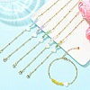 Dyed Natural White Jade & Freshwater Shell Beads Link Bracelets BJEW-JB13683-2
