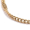 Vacuum Plating 304 Stainless Steel Figaro Chain Anklets AJEW-AN00438-2