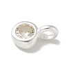 925 Sterling Silver Cubic Zirconia Flat Round Charms STER-R002-02S-07-2