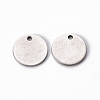 Non-Tarnish 201 Stainless Steel Stamping Blank Tag Pendants STAS-T058-10mm-P-2