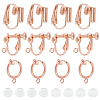 18Pcs 3 Style Brass Clip-on Earring Findings FIND-SC0003-96RG-1