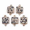 Natural Dalmatian Jasper Links connectors X-G-T131-11D-1