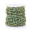 Handmade Brass Enamel Link Chains CHC-I035-13G-03-3