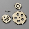 Unfinished Wood Gear Sets AJEW-WH0258-672-1
