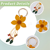 Leather and Alloy Keychain HJEW-WH20022-04A-04-5