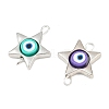 CCB Plastic Frame with Polymer Clay Beads Star Links Connector Charms KK-D103-09B-P-2