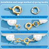 40Pcs 2 Colors Brass Spring Ring Clasps FIND-AB00027-4