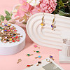 100Pcs 10 Colors Alloy Enamel Pendants ENAM-CA0001-94-5