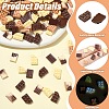 120Pcs 6 Styles Luminous Resin Imitation Chocolate Decoden Cabochons RESI-YW0004-72-5