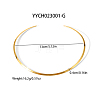 Simple 304 Stainless Steel Flat Cuff Choker Necklaces Fashion Jewelry for Women RC6869-1-2