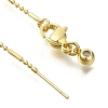 Rack Plating Brass Column & Ball Link Chain Necklaces MAK-L042-06G-2