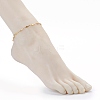 304 Stainless Steel Cross Link Chain Anklets AJEW-AN00415-4