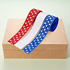  3 Rolls 3 Colors Independence Day Theme Polyester Grosgrain Ribbon OCOR-NB0001-69-7