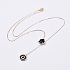Double-sided Alloy Enamel Charms Necklace Sets NJEW-JN02478-2
