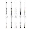 Mixed Gemstone Pointed Dowsing Pendulums PALLOY-JF02048-1