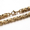 Trendy 304 Stainless Steel Byzantine Chain Bracelets X-BJEW-L510-10-1